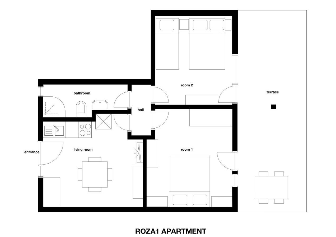 Apartment Špadina Vodice Bagian luar foto